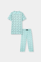 Boys Light Green Base Ball Night Suit